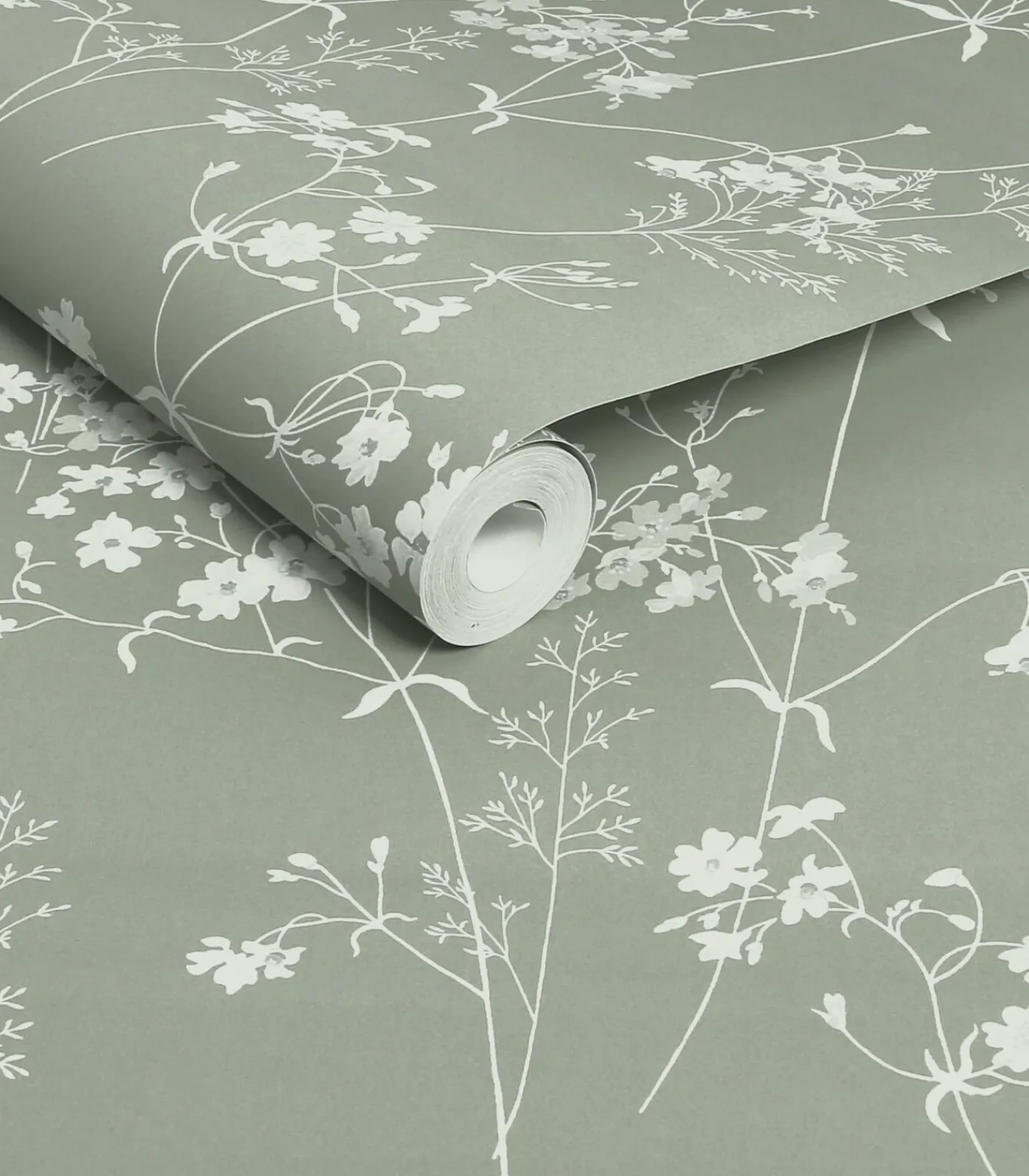 Hot - Vliesbehang - Leaf Sage - 1000x52 Wanddecoratie