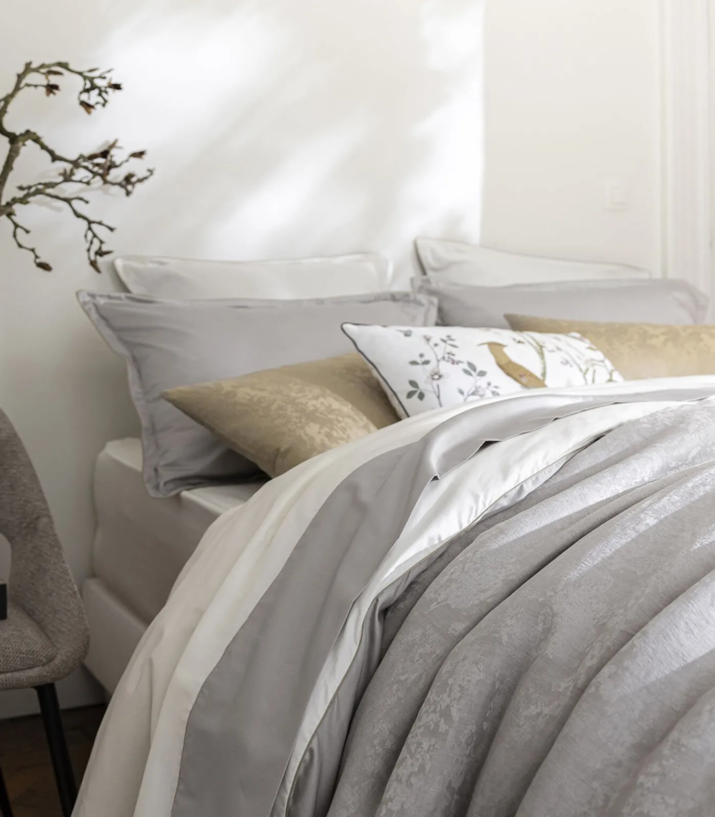 Discount Nobel - Effen laken in biologisch katoen satijn 270x300 cm Lakens