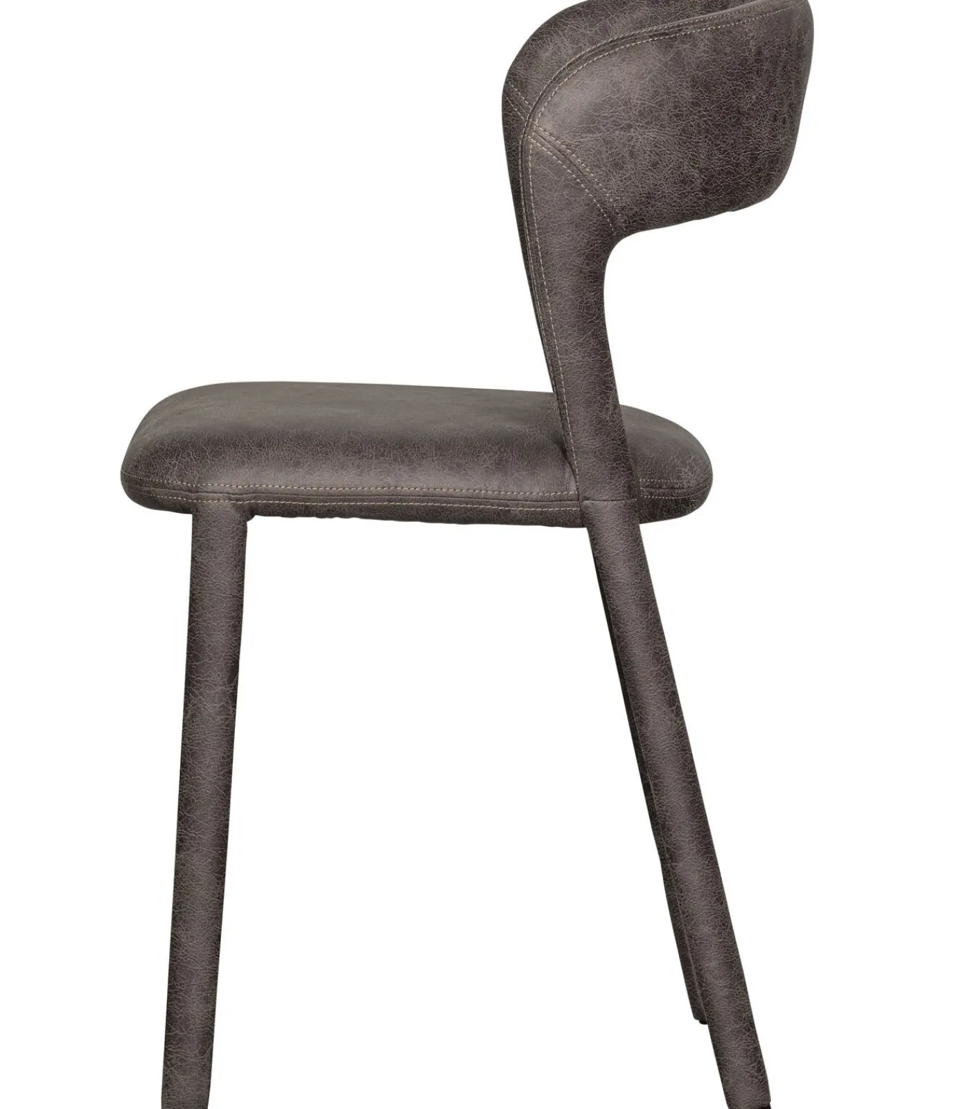 Discount Noble Eetkamerstoelen - Leerlook - Zwart/Grijs - Set van 6 Stoelen