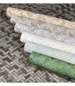 Sale Behang Botanica Rattan Wickerwork zwart en grijs Decoratie