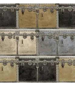 Discount Behang Friends & Coffee Boxes and Locks metallic en Decoratie