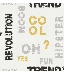 Discount Behang Friends & Coffee Words and Letters grijs en zwart Decoratie