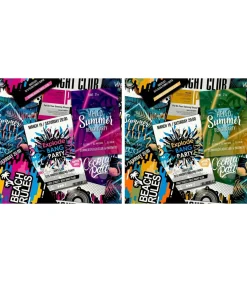 Behang Good Vibes Club Posters groen en oranje Decoratie