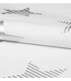 Outlet Behang Kids @ Home Superstar zilverkleurig en wit Decoratie