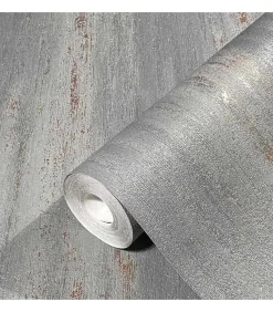 Hot Behang Topchic Stripes Effect metallic grijs Decoratie