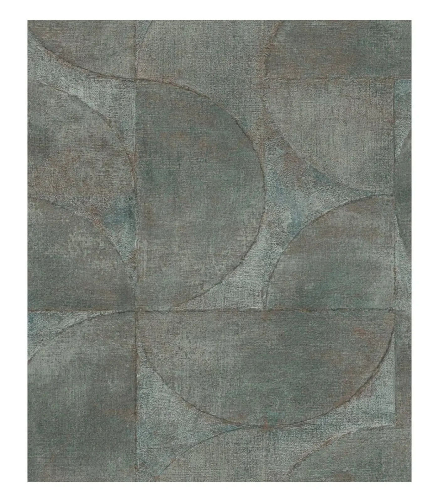 Outlet Behang Vintage Deluxe Graphic Circle Look grijs en bruin Decoratie