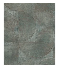 Outlet Behang Vintage Deluxe Graphic Circle Look grijs en bruin Decoratie