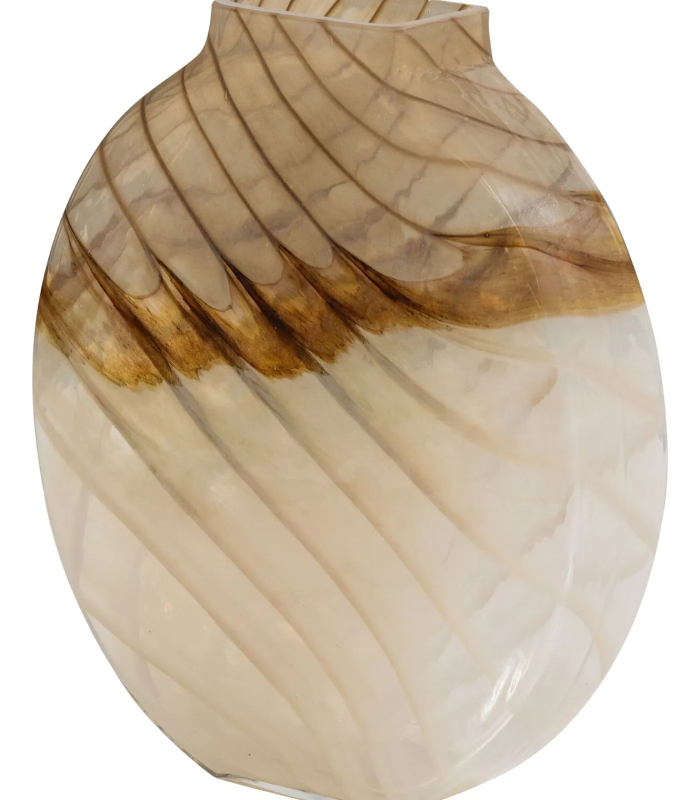 Discount Norbert Vaas - Handgevormd - Glas - Bruin - 26x25x8 Vazen