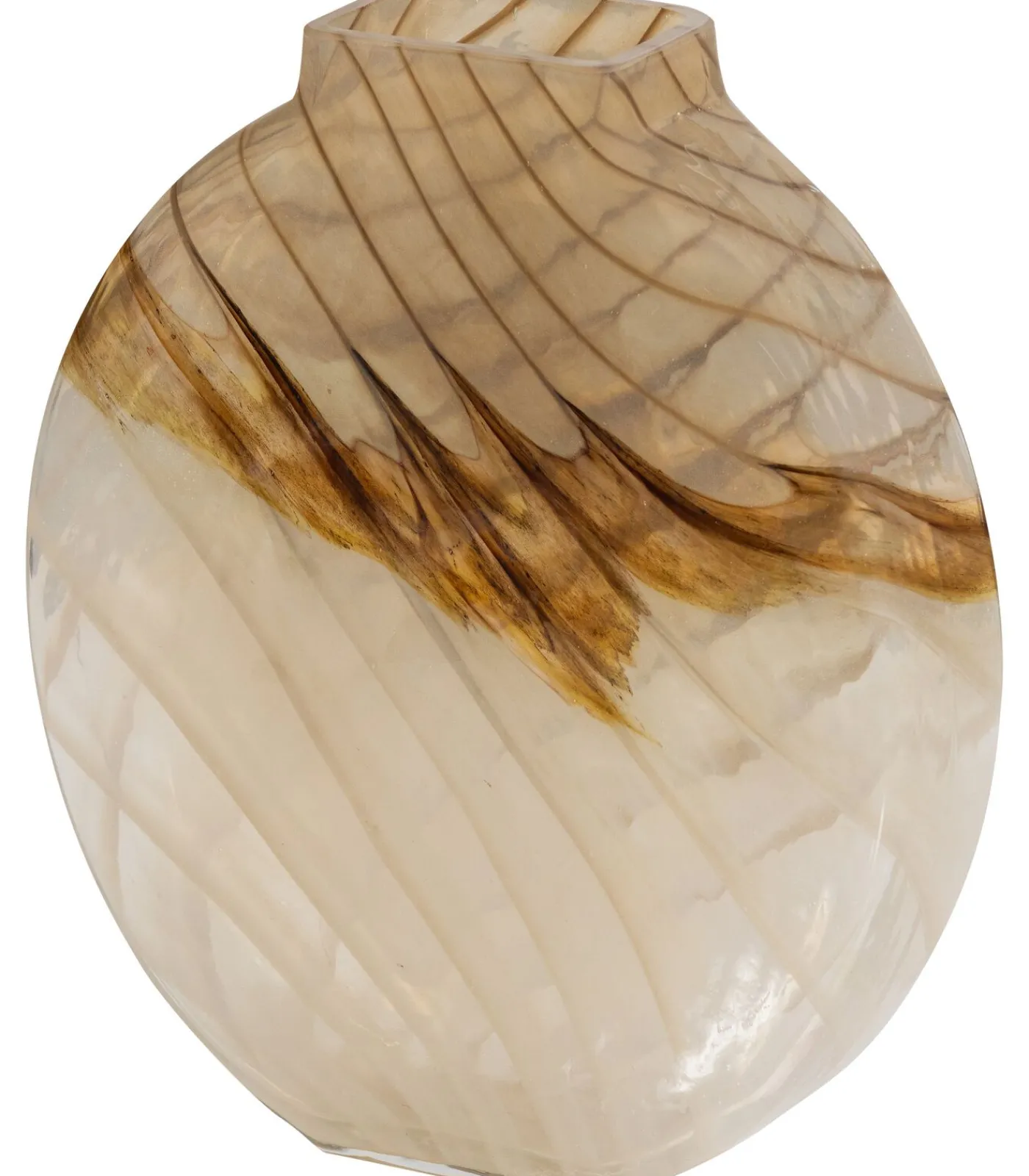 Discount Norbert Vaas - Handgevormd - Glas - Bruin - 26x25x8 Vazen