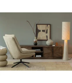 New Noven Handgeweven Vloerkleed - Wol - Zand - 170x240 cm Tapijten