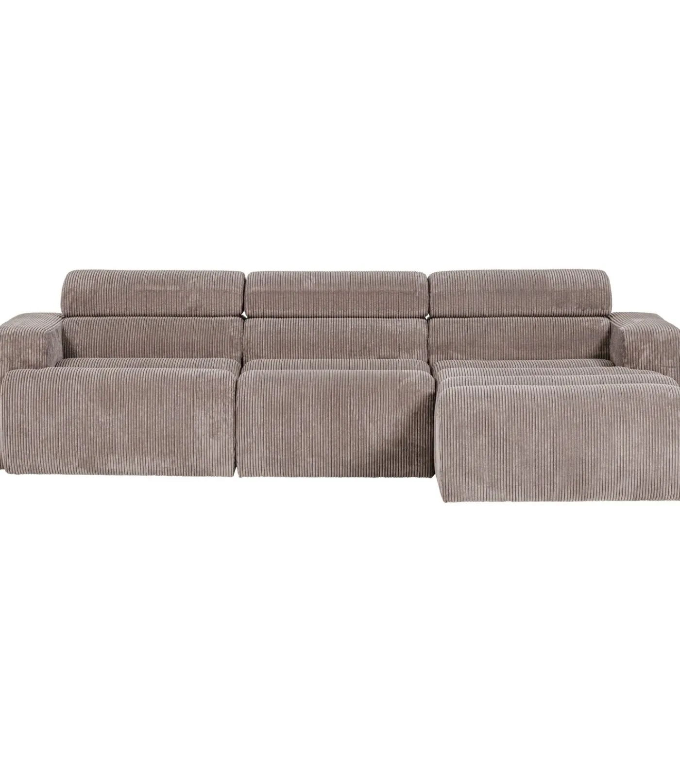 Outlet Novi Chaise Longue Bank Rechts - Ribstof - Zand Zetels