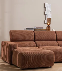 Best Novi Chaise Longue Element Arm Links - Ribstof - Terra Zetels