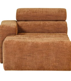 Novi Chaise Longue Element Arm Links - Polyester -Oranje Melange Zetels