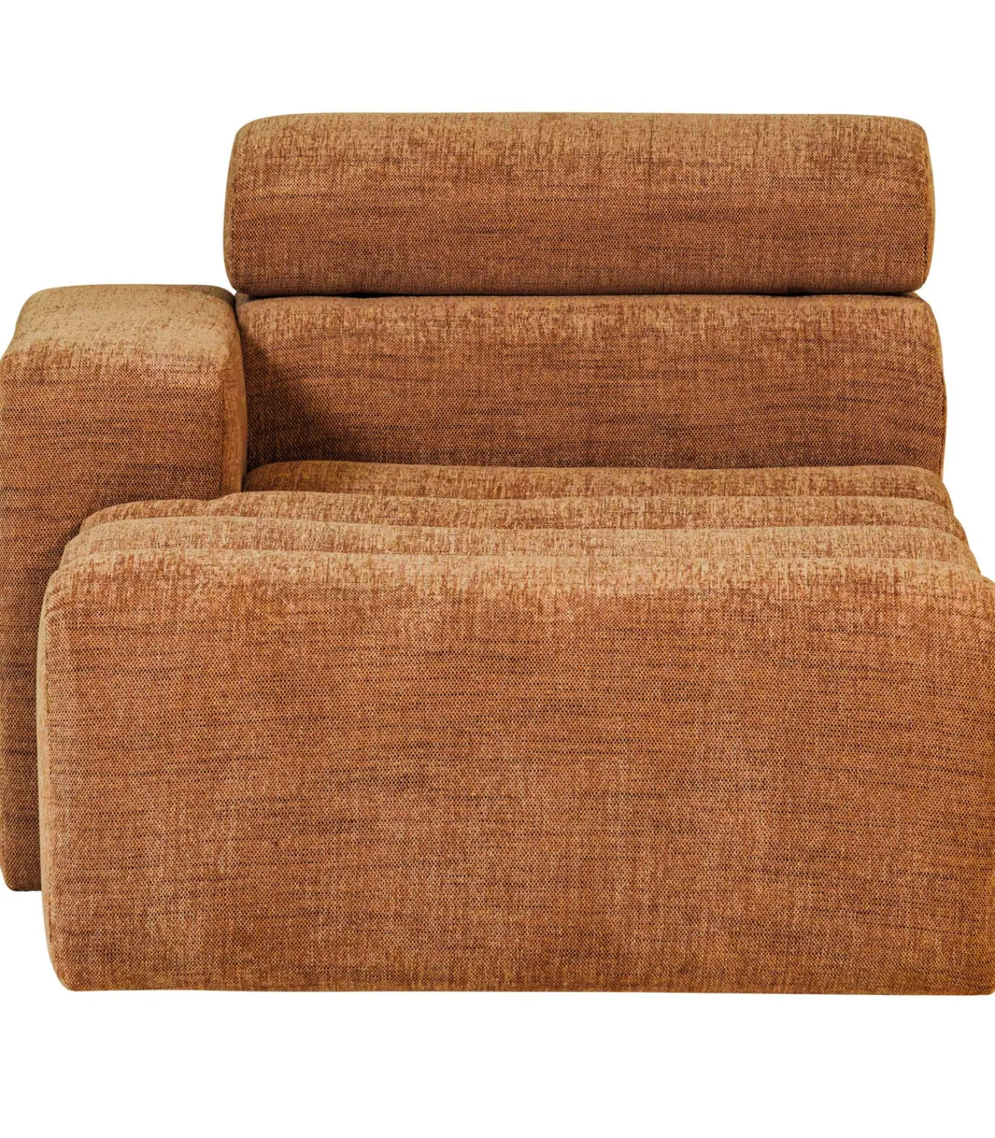 Novi Chaise Longue Element Arm Links - Polyester -Oranje Melange Zetels