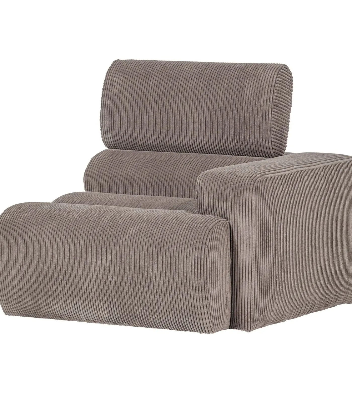 Hot Novi 1-Zits Element Bank Arm Links - Ribstof - Zand - 86x109x113 Zetels