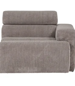 Hot Novi 1-Zits Element Bank Arm Links - Ribstof - Zand - 86x109x113 Zetels