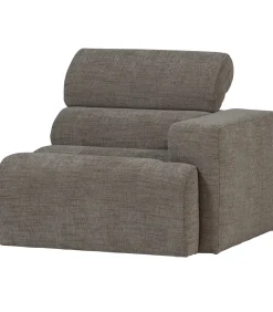 Outlet Novi 1-Zits Element Bank Arm Rechts - Polyester - Grijs Melange Zetels