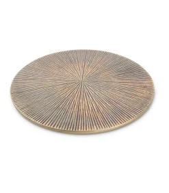 Sale Onderzetter 26cm geribbeld goud Charm - (x2) Keukenaccessoires