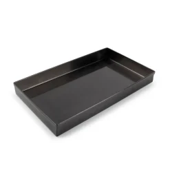 Opbergbak 28x16xH3cm geborsteld zwart Vanity Keukenaccessoires