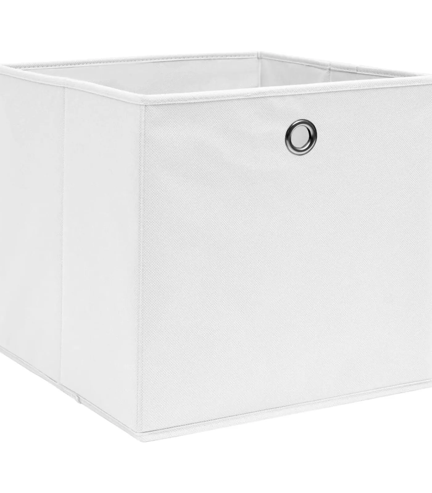 Hot Opbergboxen 10 st 28x28x28 cm nonwoven stof wit Organiseren