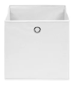 Hot Opbergboxen 10 st 28x28x28 cm nonwoven stof wit Organiseren