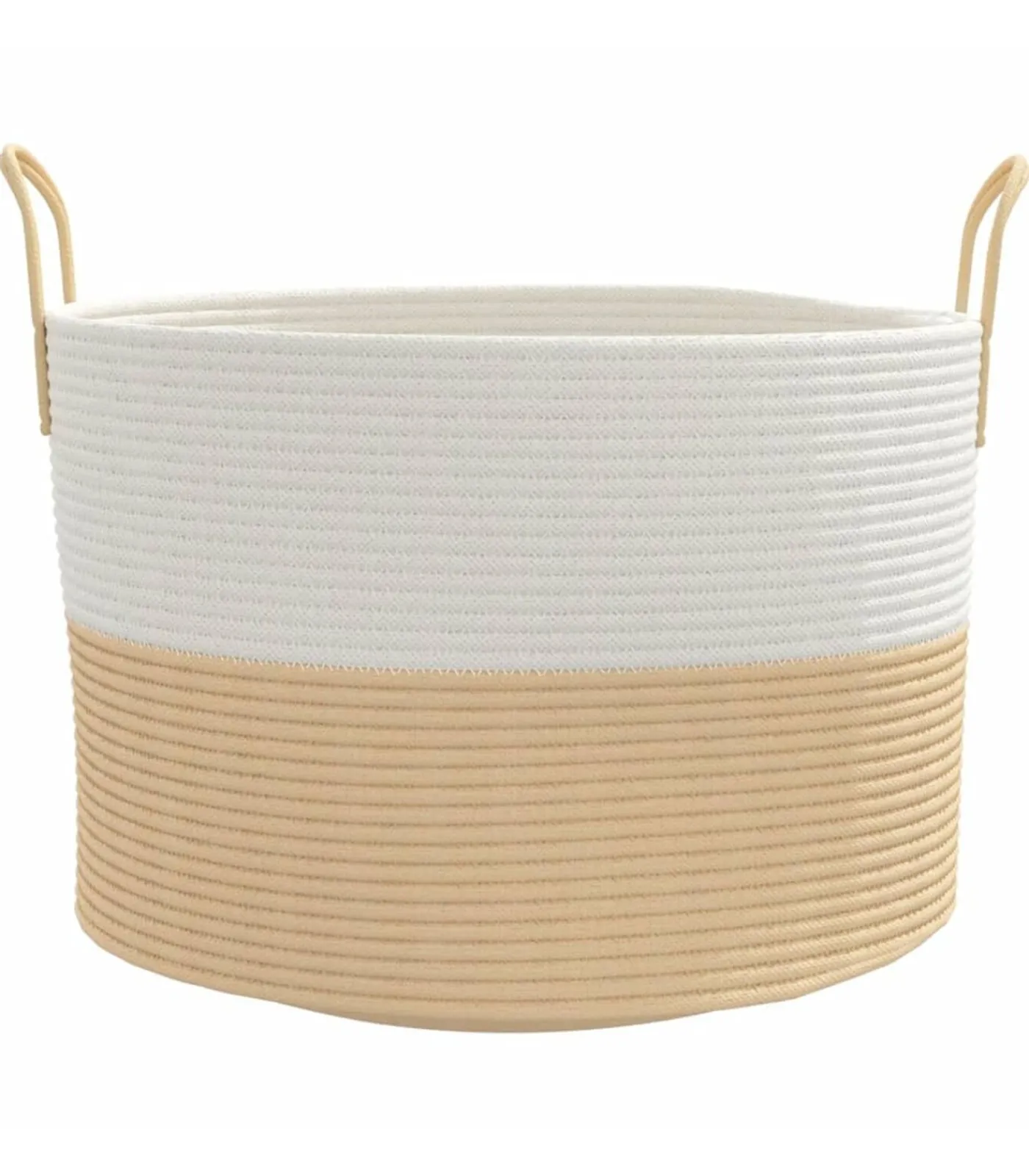 Sale Opbergmand Ø 51x33 cm katoen beige en wit Manden En Bakken