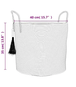 New Opbergmand Ø 40x35 cm katoen bruin Manden En Bakken