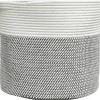 New Opbergmand Ø 40x35 cm katoen grijs en wit Manden En Bakken