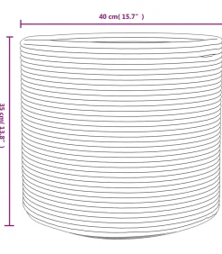 New Opbergmand Ø 40x35 cm katoen grijs en wit Manden En Bakken