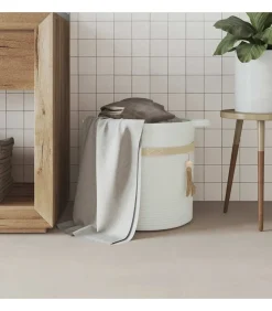 Best Opbergmand Ø 38x36 cm katoen wit Manden En Bakken