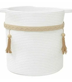 Best Opbergmand Ø 38x36 cm katoen wit Manden En Bakken