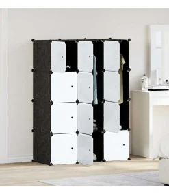 Outlet Opbergmeubel met 12 vakken en ophangstangen polypropeen Organiseren