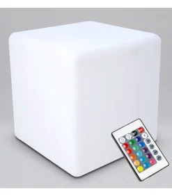 Online Oplaadbare multikleurige LED-kubus van 43 cm Kaarsen & Kaarshouders