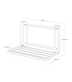 Clearance Opvouwbare Wandplank - Tower - Wit Organiseren
