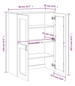 Clearance Opzetkast VIKEN bewerkt hout wit Meubels