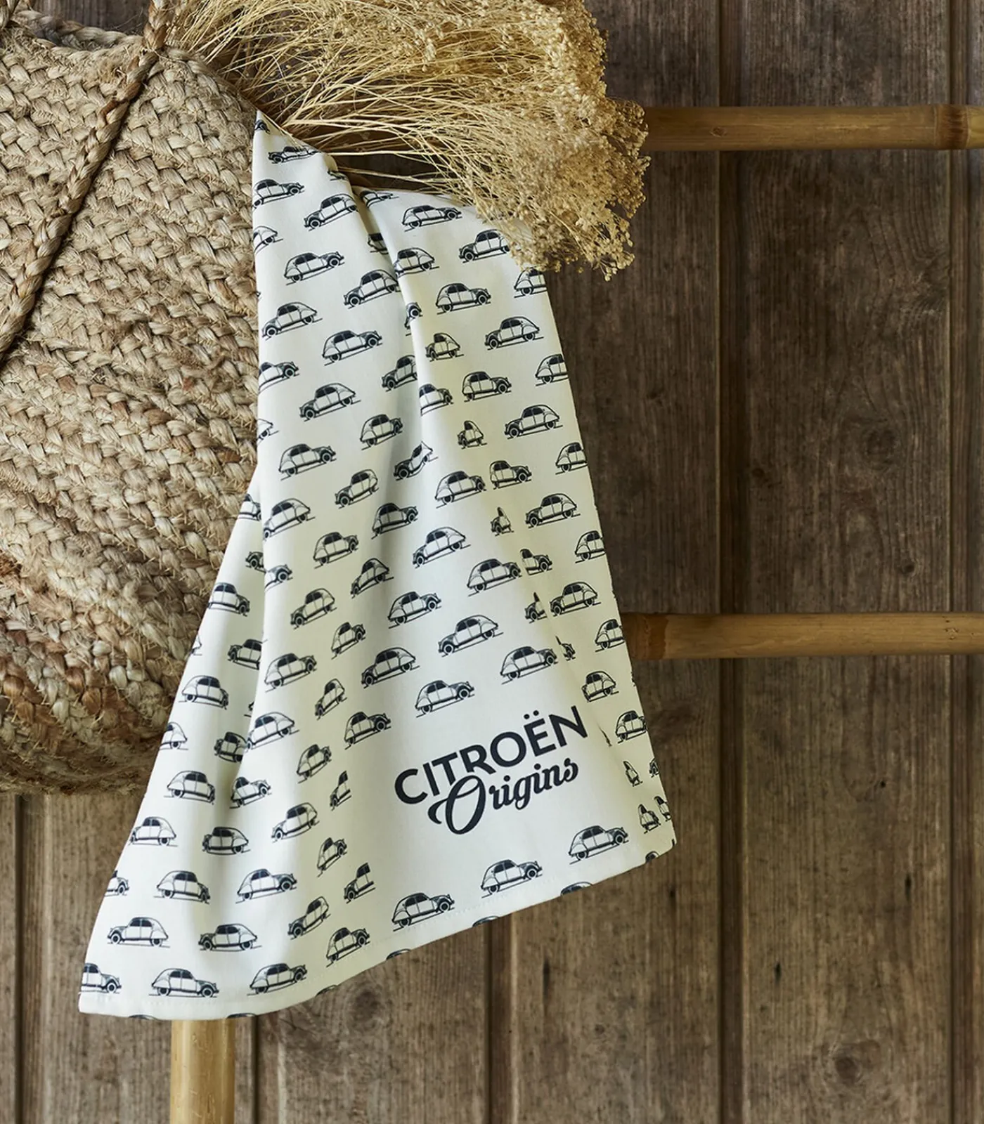 Outlet Origins - Set van 2 katoenen theedoeken met print Keuken- & Tafellinnen