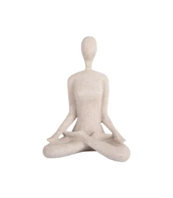 Sale Ornament Open Lotus - Grijs - 15x11x21cm Decoratie