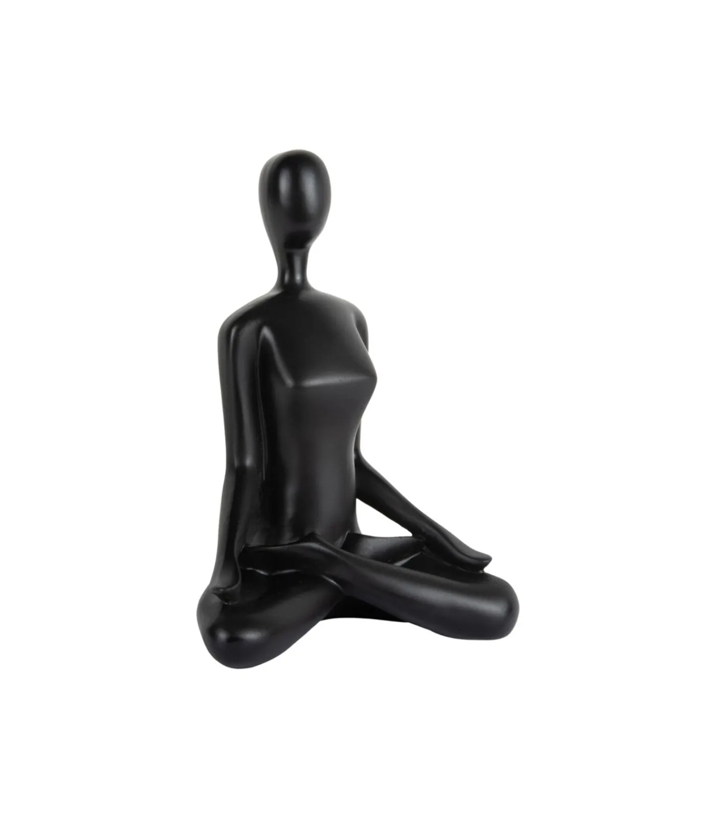 New Ornament Open Lotus - Zwart - 15x11x21cm Decoratie