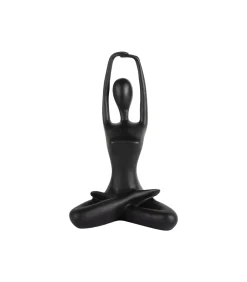 Discount Ornament Stretched Lotus - Zwart - 14.5x12x23.5cm Decoratie