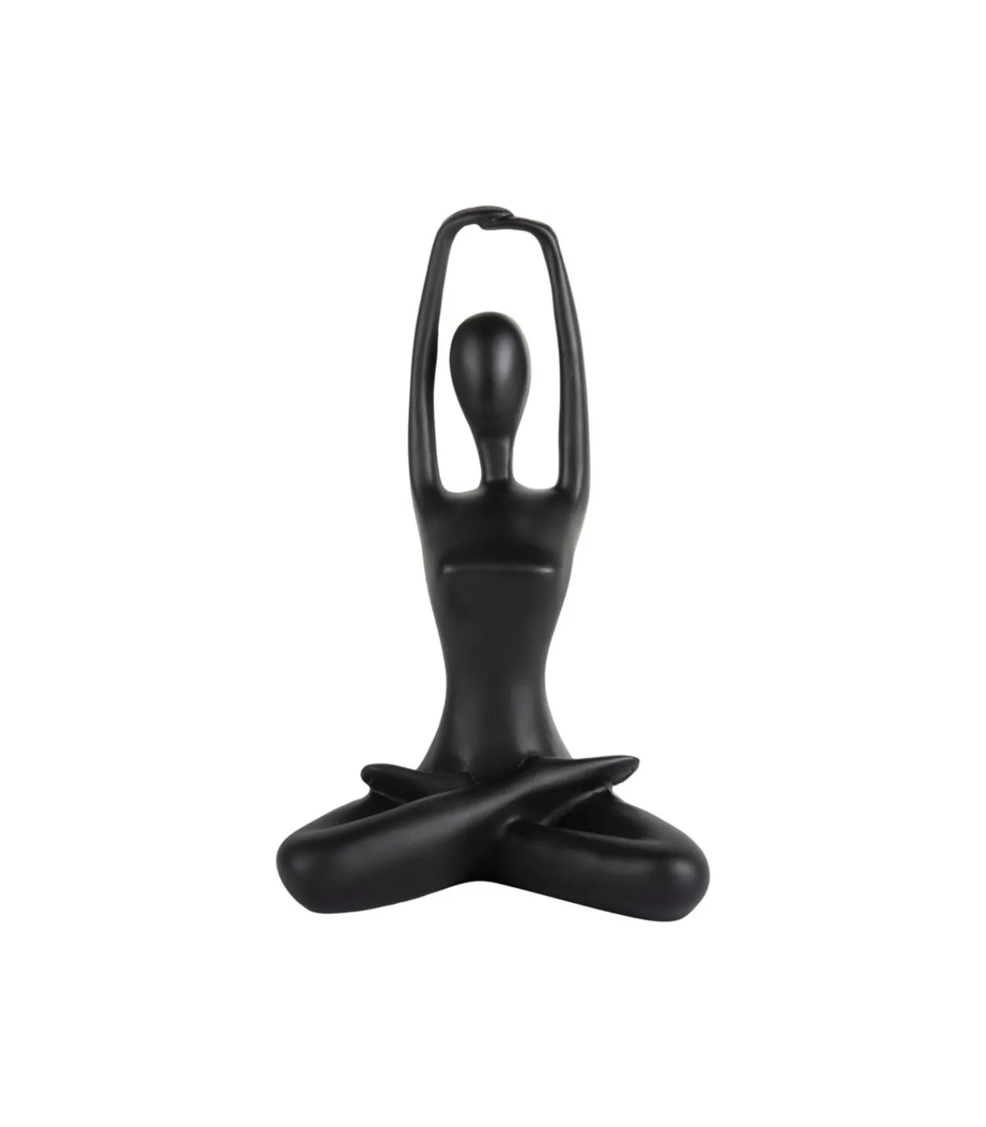 Discount Ornament Stretched Lotus - Zwart - 14.5x12x23.5cm Decoratie