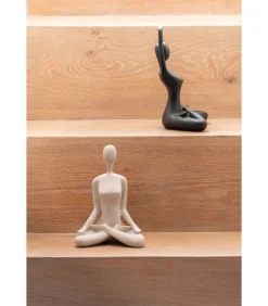 Discount Ornament Stretched Lotus - Zwart - 14.5x12x23.5cm Decoratie