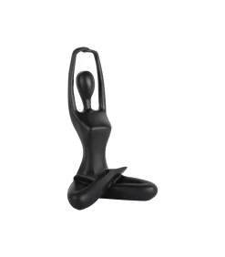 Discount Ornament Stretched Lotus - Zwart - 14.5x12x23.5cm Decoratie