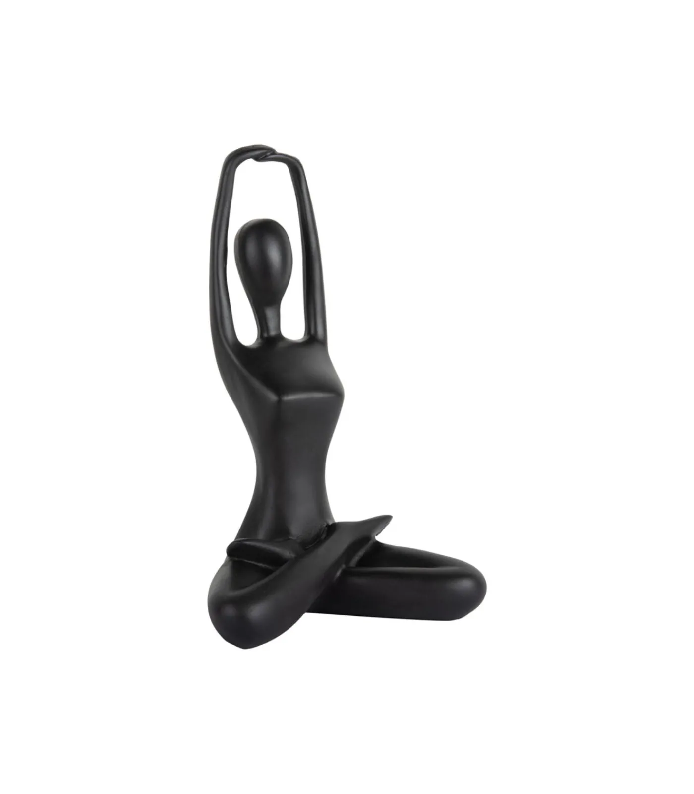 Discount Ornament Stretched Lotus - Zwart - 14.5x12x23.5cm Decoratie