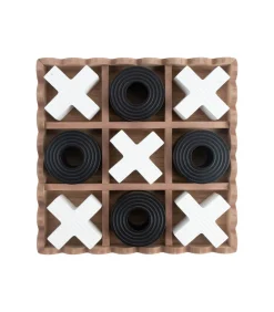 Outlet Ornament Tic Tac Toe - Zwart - 18.5x18.5x5cm Decoratie