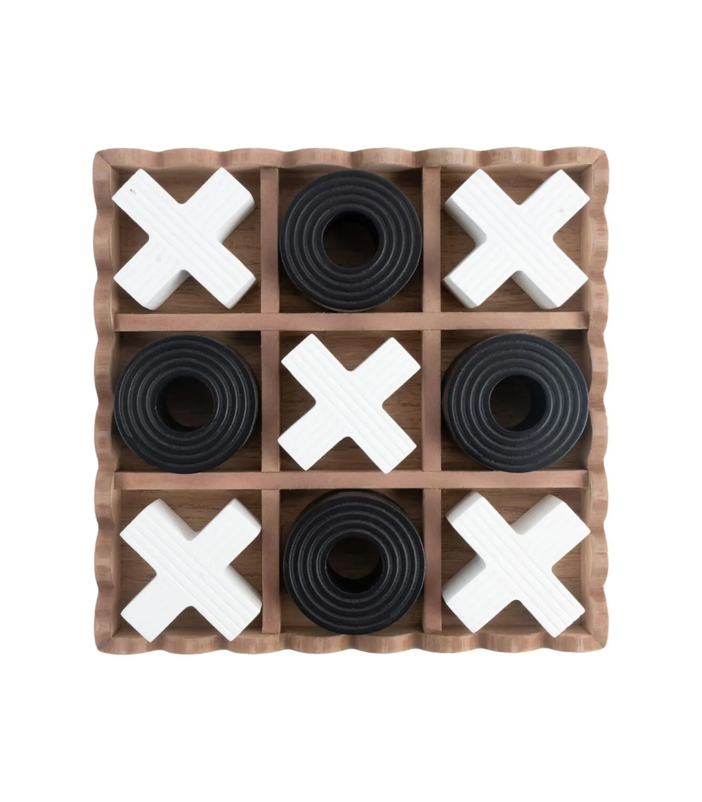 Outlet Ornament Tic Tac Toe - Zwart - 18.5x18.5x5cm Decoratie