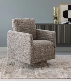 Best Oska Draaifauteuil - Melange Stof - Bruin - 64x78x79 Zetels