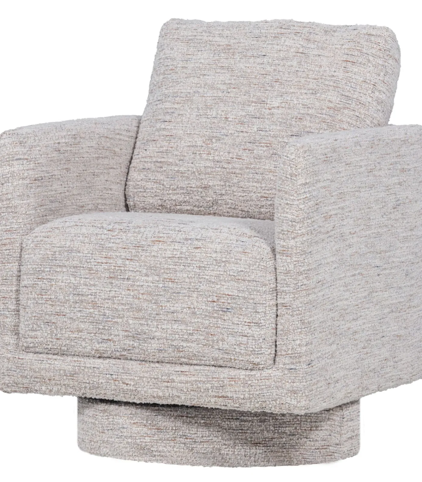 Hot Oska Draaifauteuil - Melange Stof - Naturel - 64x78x79 Zetels
