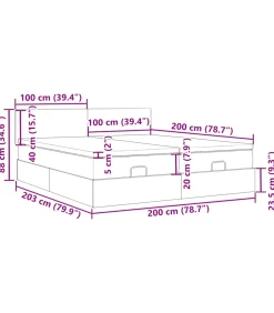 Hot Ottoman bed met matrassen 200x200cm fluweel roze Bedden