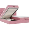 Ottoman bed met matrassen en LED's 200x200cm fluweel roze Bedden