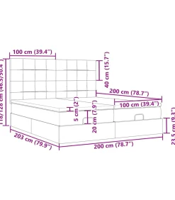 Ottoman bed met matrassen 200x200cm fluweel roze Bedden